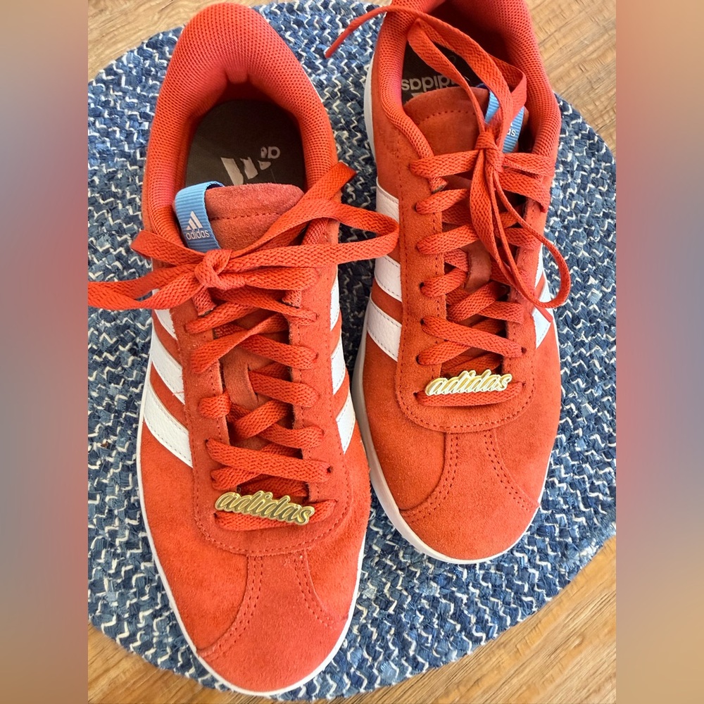 Adidas Ladies Red Court Sneakers size 9